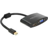 65553 videokabel adapter 0,18 m Mini DisplayPort HDMI + VGA (D-Sub) Sort