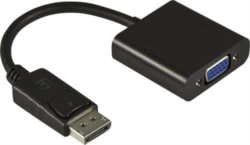 Displayport til VGA adapter kabel - Sort