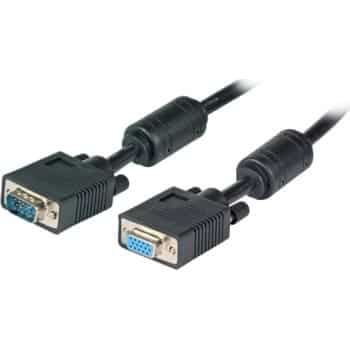 EFB VGA kabel 1,8M Han/Hun 2 x HD Dsub15 m/f, sort