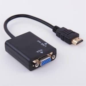HDMI til VGA (han) adapter m/Audio 3.5mm kabel