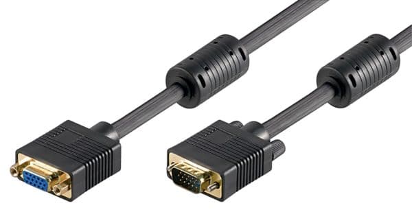 High Grade forlænger VGA kabel - Guldbelagt - 15 m