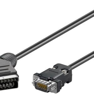 Scart til VGA kabel - 2 m