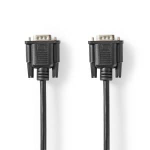 VGA (han) kabel - Høj opløsning - 2m - Sort