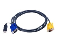 ATEN 2L-5203UP - Video / USB kabel - HD-15 (VGA) (han) til USB, HD-15 (VGA) (han) - 3 m