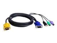 ATEN 2L-5302UP - Kabel til tastatur / video / mus (KVM) - USB, PS/2, HD-15 (VGA) (han) til 18 pin SPHD (han) - 1.8 m