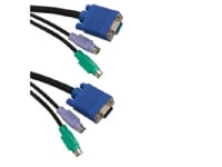ICIDU - Kabel til tastatur / video / mus (KVM) - PS/2, HD-15 (VGA) (han) til PS/2, HD-15 (VGA) - 1.8 m - sort