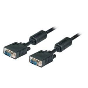 VGA kabel 10M Han/Han 2 x HD Dsub15 m/m, sort