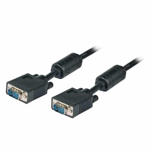 VGA kabel 25M Han/Han 2 x HD Dsub15 m/m, sort