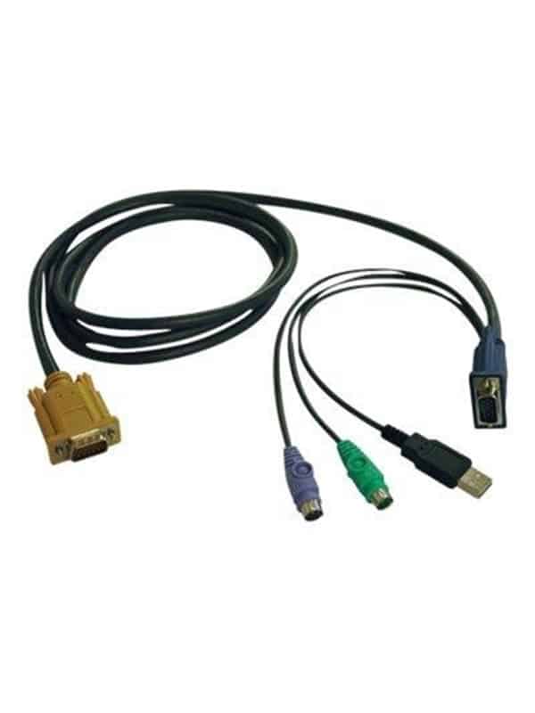Tripp Lite 10ft USB / PS2 Cable Kit for KVM Switch B020-U08 / U16 10' - keyboard / video / mouse / USB cable - 3 m