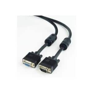Gembird Cablexpert Premium CC-PPVGAX-6B - VGA-Kabel - HD-15 (VGA) (W) zu HD-15 (VGA) (M) - 1.8 m - geformt, Daumenschrauben - Schwarz (CC-PPVGAX-6B)