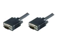 MicroConnect - VGA-kabel - HD-15 (VGA) (han) til HD-15 (VGA) (han) - 5 m - formet, tommelskruer - sort