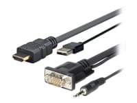 VivoLink Pro - HDMI-kabel - HDMI han til USB, HD-15 (VGA), stereo mini-jackstik han - 2 m