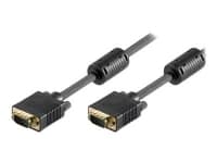 MicroConnect - VGA-kabel - HD-15 (VGA) (han) til HD-15 (VGA) (han) - 3 m - tommelskruer - sort